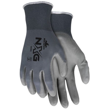 Mcr Safety UltraTech Gloves, X-Large, Nylon, Gray, Knit Wrist Cuff, PR 9696XL